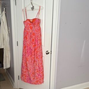 By Together Coral and White Floral Maxi Dress